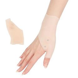 1 par håndledd og tommel støtte, magnetisk terapi silikon gel hanske beskytter for karpaltunnel