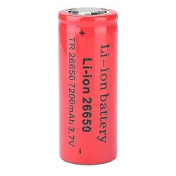 26650 7200mah 3.7v ladattava akku minikoko kannettava suuren kapasiteetin punainen