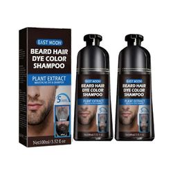 Luonnollinen pitkäikäinen 200ml pysyvä partaväri shampoo miehille Parta kuolema Poisto Valkoinen Harmaa Parta Hiukset Miesten PartaVäri Shampoo