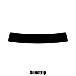 Window-Tint Sun Strip for Ford Focus 4-dørs Saloon - 1999 til 2004 pre-cut sunstrip 5% limo sort