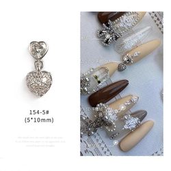Nail Art smykker Pearl Skaldyr Søstjerner Love Pendant Ring Tide Nail Diamond 1545 sølv