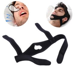 Coosilo Neopren Anti Snorke Stop Snorken Hage Strap Belt Anti Apnø Jaw Løsning Sleep Support Apnø Bælte sort