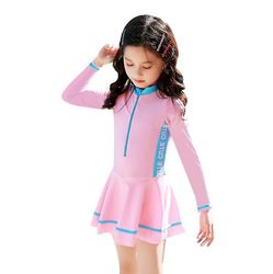 Handuo Piger One Piece Rash Guard badedragt Pink XXXXL