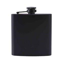 Wharick 6oz / 7oz / 8oz Hip Flask Lekkasjesikker Praktisk rustfritt stål matt svart whisky kolbe for utendørs S