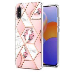 Gangxun Etui til Xiaomi Redmi 9a Marmorkofanger Strålende Design Stødsikker Fleksibel - Pink