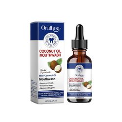 Oralhoe Kookosöljy suuvesi suuhygieniaan - raikkaan hengityksen ja tahrojen hoito - 60ml