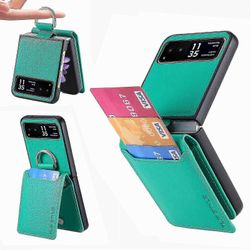 Motorola Razr 40 Litchi Texture pehmeä nahkainen puhelinkotelo Vihreä