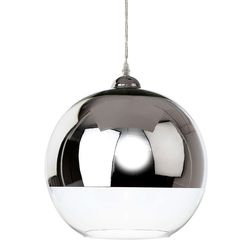 Firstlight Lighting Club 1 Light Globe Loft Vedhæng Krom og klart glas, E27