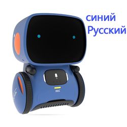 Sajygv Barnas smarte robot, intelligent pedagogisk leketøy, med programmerbar sang og snakkende stemmechat Blå-russisk