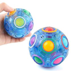 Antistress Cube Magic Fidget Leker Puzzle Rainbow Balls Barn Pedagogisk leketøy Adult Kid Reliever Stress Angst Christmas Gift