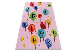 RugsX Tæppe PLAY Balloner bogstaver G3548-3 pink 160x215 cm
