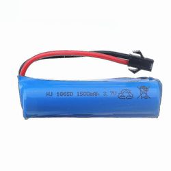 1kpl 3.7v 1500mah 18650 Li-ion-akku kauko-ohjattaville helikopterilentokoneille auton venetykki lelu 18650 3.7v akku SM-pistoke