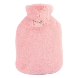 Handuo Varmtvandsflaske med blødt dæksel Klassisk gummi varmtvandspose Pink