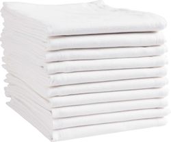 Valkoiset keittiöpyyhkeet, 10 kpl, 100% puuvillaa - 20 x 30, pehmeä ja toimiva