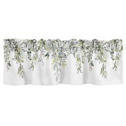 Salvianvihreä verhoverho ikkunoille Akvarelli Eukalyptuksen lehtitanko