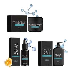 Forge Wrinkle Defense Tallow Balm, Forge Face Wash, Forge Anti-Wrinkle Serum Päivittäinen ravitseva puhdistusaine
