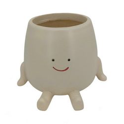 Smile Face Planter Ruukku Hauska kasviruukku sisätiloissa Ulkokasveille Söpöt pääistutuskoneet Koristeellinen Uniqu As Shown