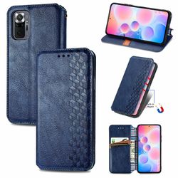 Kompatibel med Xiaomi Redmi Note 10 Pro / 10 Pro Max Flip Case Etui Vintage Wallet Flip Cover med magnetisk lukning Coque - Blå
