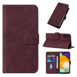Gangxun Kompatibel med Samsung Galaxy A13 5g etui læder folio cover tegnebog magnetisk premium Tui Coque rød