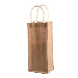 Burlap Tote Handlepose Jute Gaveposer Gjenbrukbar DagligvareVeske Med Håndtak 16x11x36cm