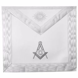 Bricks Masons frimurerisk blå lodge hvid maskine broderi forklæde med firkantet kompas med g