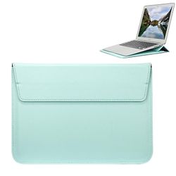 JVY Universal Envelope Style PU Læderetui med holder til Ultrathin Notebook Tablet PC 15,4 tommer, Størrelse: 39x28x1.5cm (Mint Green)