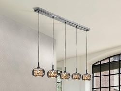 Schuller Lighting Ari 5 lys krystal hængende loft vedhæng spejl, G9