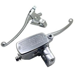 1 pari 25 mm:n etumoottoripyörän hydraulinen jarrupumppu, pääsylinteri, hopea, vasen, oikea, levyjarruvipu, yleisjarrukytkin, M10