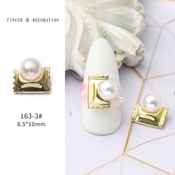 Manicure Light Luksus Micro-indlagt Zircon Diamond Pearl Chain Ornament Candy Kanin Star Nail Dekoration Materiale 1633