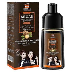 Pikavärjäysshampoo harmaiden hiusten peittämiseen, hiusvärishampoo miehille/naisille, 3 in 1 - 100 % harmaiden peittämiseen, kasviperäisiä ainesosi...