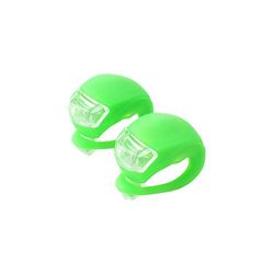 10x cykellampa Cykel Framljus Baklykta Hjul Ljus Led Silikon Lampa Green