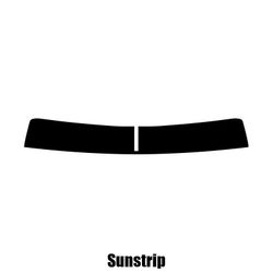 Window-Tint Sun Strip for Kia Cerato 4-dørs Saloon - 2008 til 2013 pre-cut sunstrip 5% limo sort