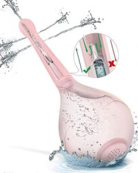 Silikoninen peräruiskelamppu, jossa on takaisinvirtauksen esto - 5 suihkureikää - Butt Shower Irrigator naisille ja miehille Sininen