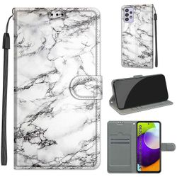 Foxdock Etui til Samsung Galaxy A52 5g white Marble Mobile Cover