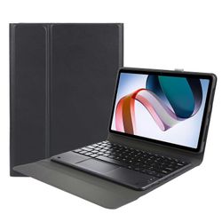 Xiaomi Redmi Pad Erittäin ohut Bluetooth-näppäimistön nahkakotelo kosketuslevyllä Musta