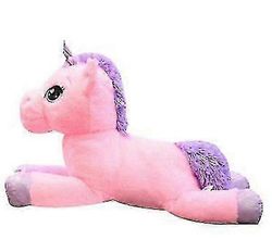 Vaaleanpunainen jättiläinen täytetty yksisarvinen tyyny, muhkeat eläimet lelu 60CM