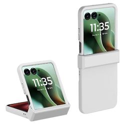 Motorola Razr 60 Ultra 5G -kotelon saranasuoja Skin-Touch PC-puhelimen kansi Valkoinen