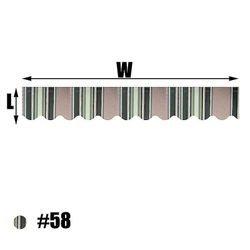 Syntynyt kaunis 2,5m / 3m / 3,5m / 4m / 5m myymäläbannerin vaihto vedenpitävät kangasnauhat aaltoilevat valance aurinkovarjo katos patio markiisi-d...