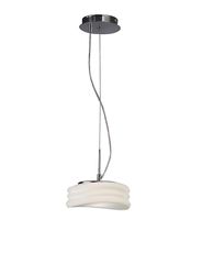 Inspired Lighting Inspireret Mantra - Mediterraneo - Loft Vedhæng 2 Light GU10 Lille, poleret Krom, Matteret Hvidt Glas