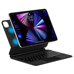 Yhteensopiva iPad Pro 12.9 (2020) / (2021) / (2022) kanssa Magneettinen kelluva Bluetooth-näppäimistö + nahkainen tablettikotelo Monivärinen