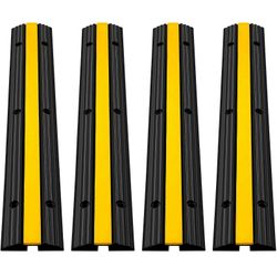 Succebuy 4 pakkausta 1-kanavaista kumikaapelinsuojuksen ramppeja raskas 18000lbs kantavuus letkukaapelirampin suojakansi