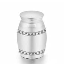 aluminium legering minne kjæledyr kiste urn - liten suvenir urne Sølv Urn D S