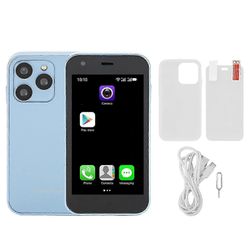 2025 XS15 Mini sininen älypuhelin 3 tuuman WiFi 2 Gt 16 Gt 3D-lasi ohut HD-kamera Dual SIM -älypuhelin