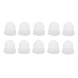 10kpl kuulolaitteen kuvut pehmeä silikoni 8mm kaksikerroksinen suljettu tyyppi pestävä antistaattiset korvakärjetvalkoinen