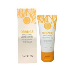GMEELAN Orange Exfoliating Gel til ansigtsblegning 50g ansigtskropsscrub Deep Clean Blackhead fjernelse Som vist