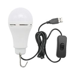 Bærbar usb-led pære lys med switch-knap - Home Emergency Night Lamp
