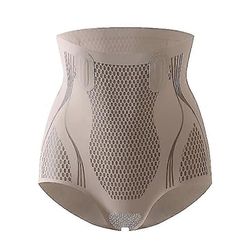 Ice Silk Ion Fiber Repair muotoilualushousut Housut, korkea vyötärö hengittävä vatsan hallinta pikkuhousut laihdutus muotoilu kahvi M