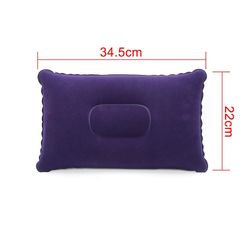 Camping Pvc Nylon oppustelige luftpude, pakke med 2 Mørkeblå