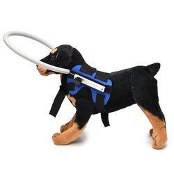 Blind hund seletøj Guiding Device, kæledyr Anti-kollision Ring for beskyttende og opbygge tillid, blind D blå M