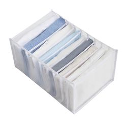 Ceyue Skuffe Type Lingeri Organizer Soveværelse Compartment Mesh Sok Organizer Foldbar T-shirt Jeans Organizer hvid 2pcs
